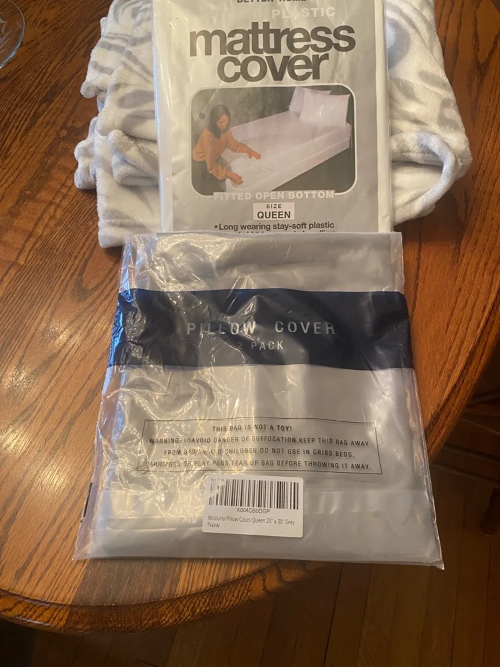 Mattress Cover and Pillow Cover Set - White 3 piece set